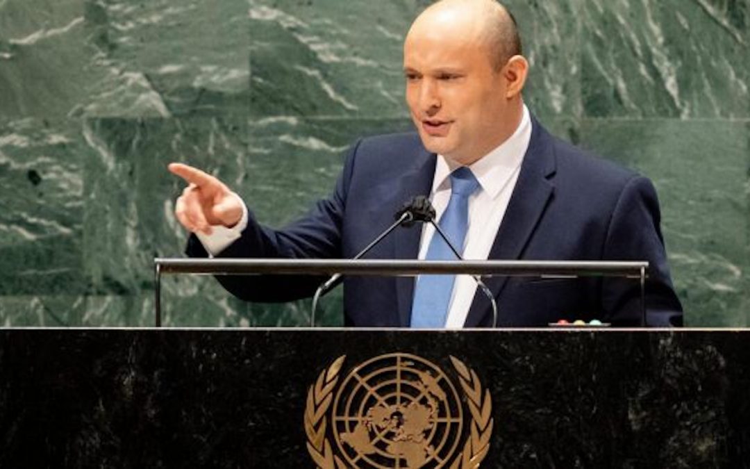 Bennett all’Onu: minaccia di guerra l’Iran, ignora i palestinesi