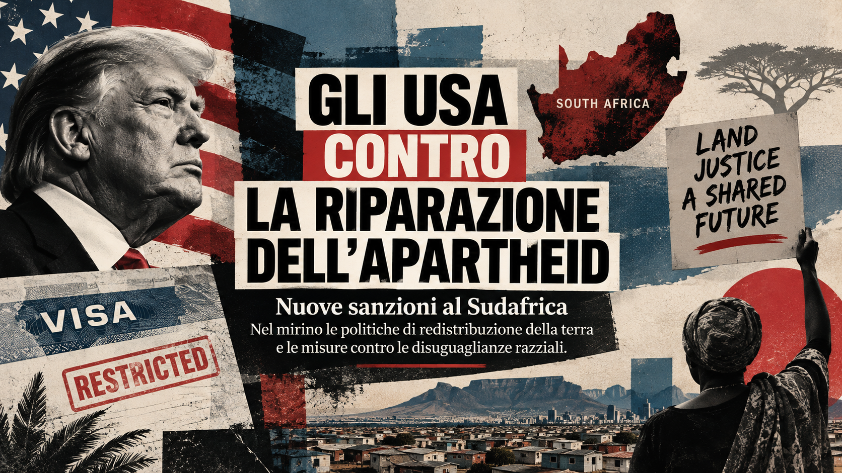 Gli Usa contro la riparazione dell’apartheid: nuove sanzioni al Sudafrica