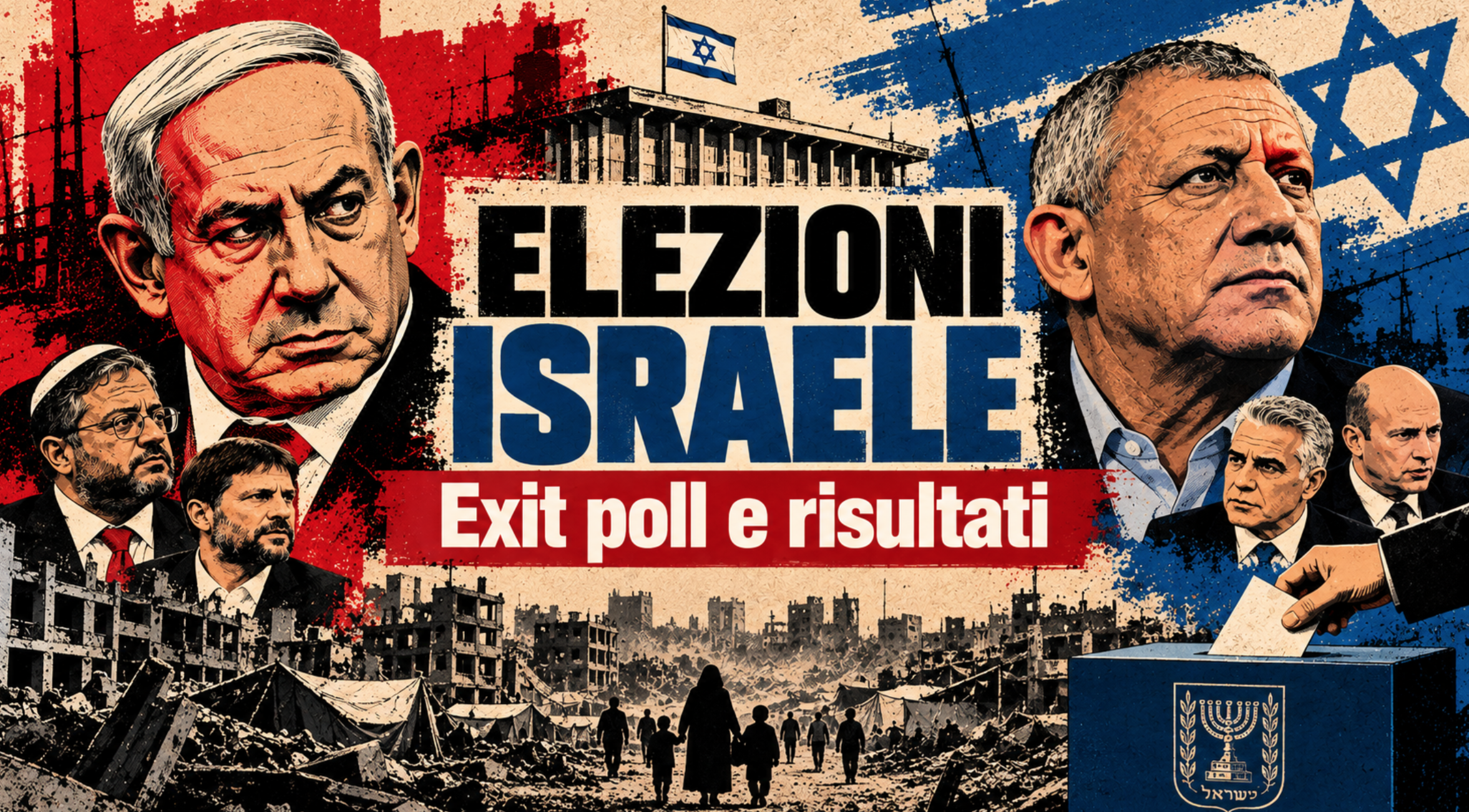 Israele alle elezioni. Exit Poll: Blocco Eisenkot in leggero vantaggio. Likud primo partito. Record per le formazioni arabe