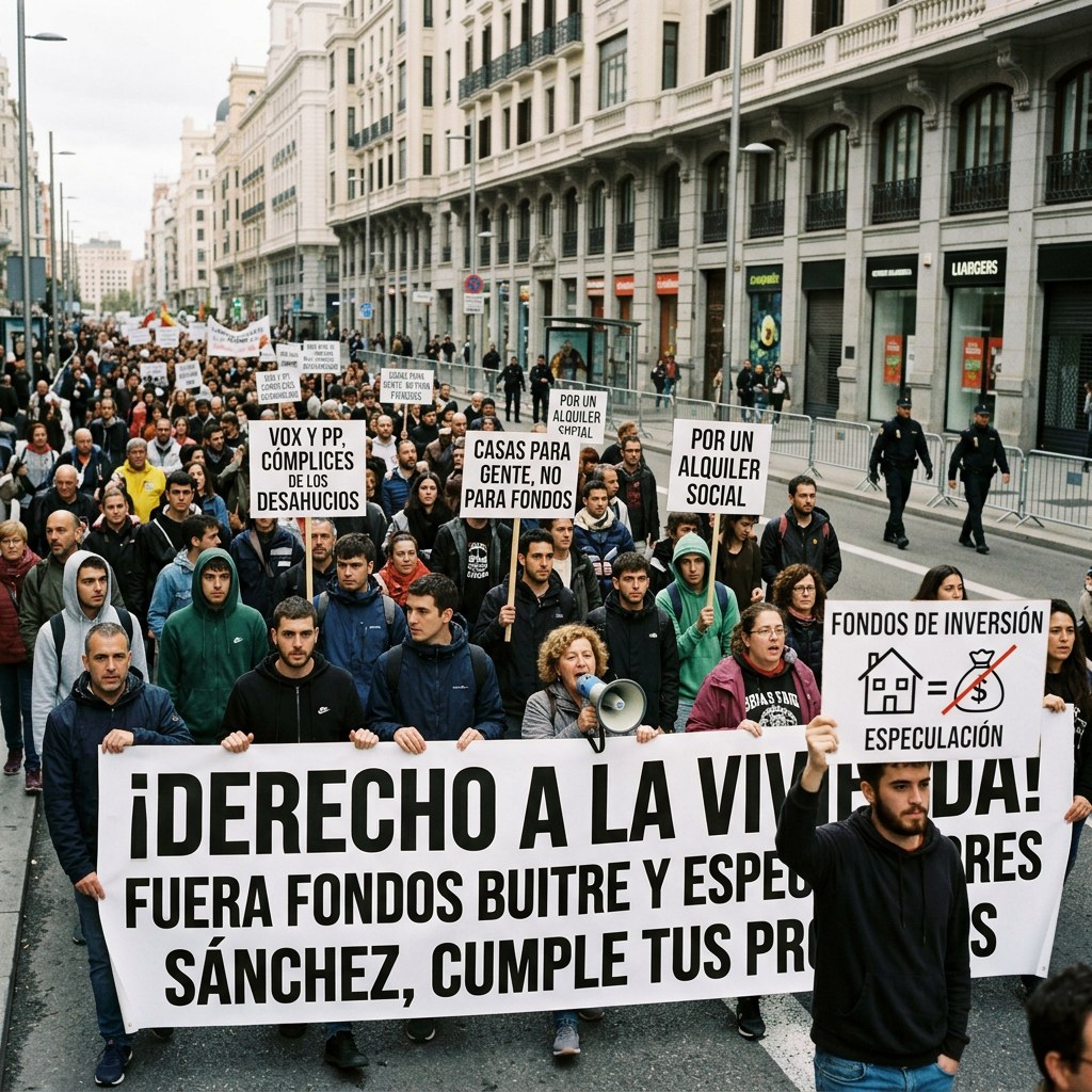 SPAGNA. La destra affossa i decreti sulla casa, i movimenti convocano lo sciopero generale