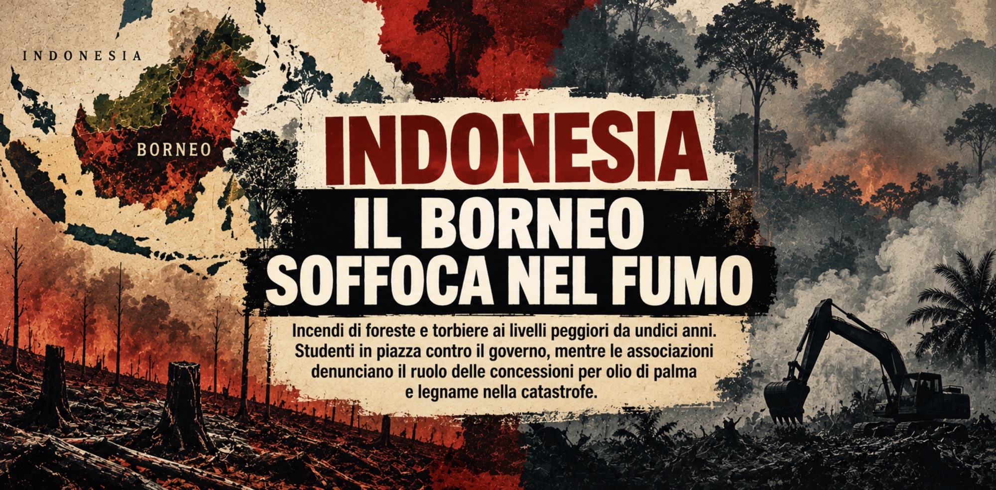 Indonesia, il Borneo soffoca nel fumo
